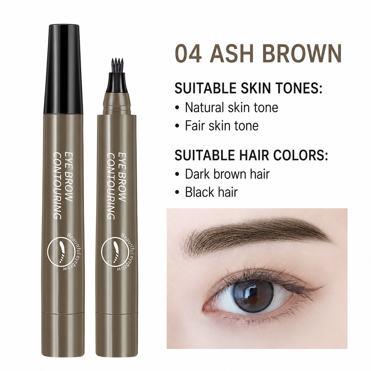 Easyshopro™liquid eyebrow pencil with Quadrilateral —waterproof