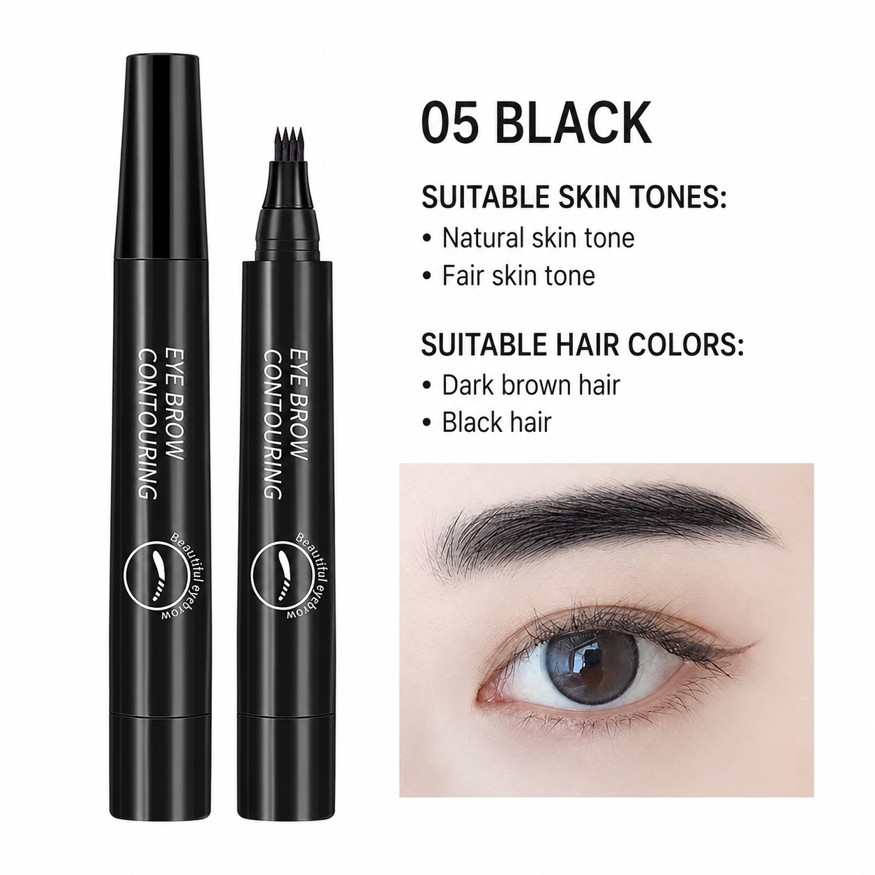 Easyshopro™liquid eyebrow pencil with Quadrilateral —waterproof